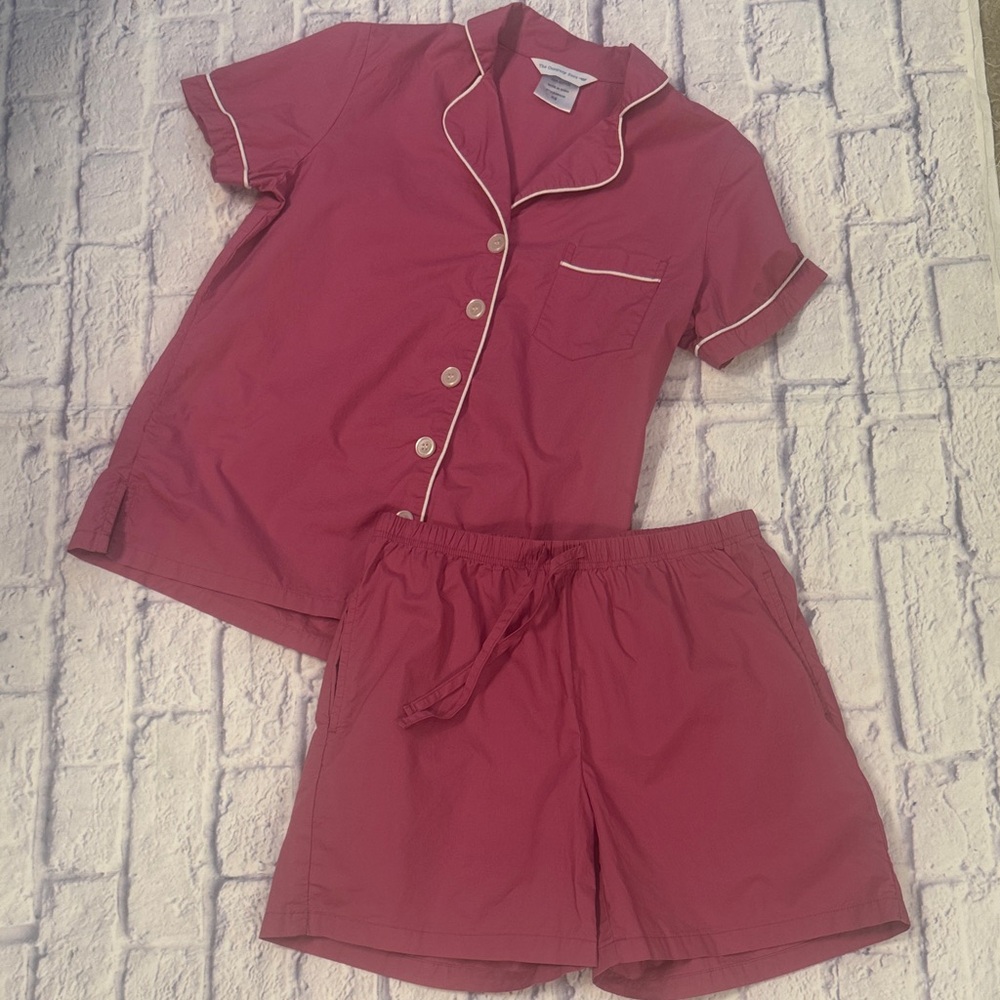 The Company Store Women's Pink Pajama Set Size XS